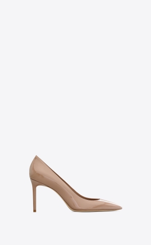 YSL Anja Pumps In Lakovaná Læder Tmavě Růžové | 95706-UEBH