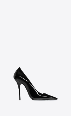 YSL Blade Pumps In Lakovaná Læder Noir | 62510-IZNK