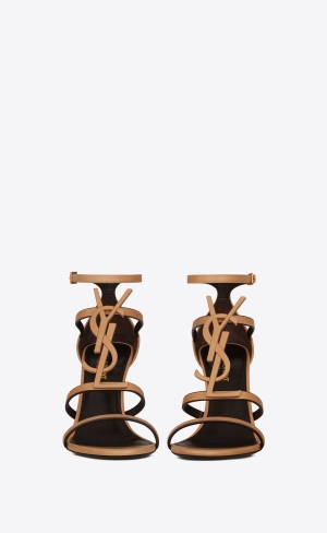 YSL Cassandra Sandals In Vegetable-tanned Læder Zlaté | 21394-DCJZ