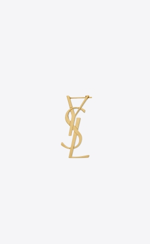 YSL Cassandre Single Earring In Metal Zlaté | 80975-PVCA