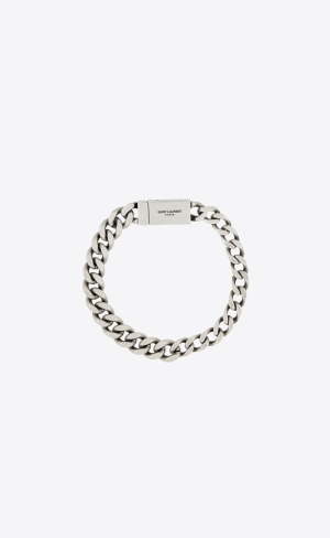 YSL Curb Chain Bracelet In Metal Stříbrné | 50213-ILWZ