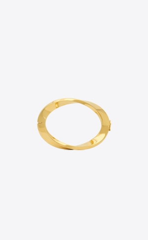 YSL Deco Twist Bracelet In Metal Zlaté | 57640-UMNW