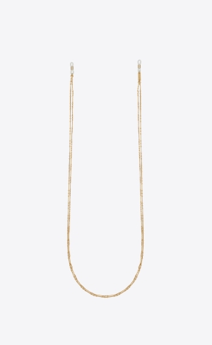 YSL Glasses Chain Cord In Metal Zlaté | 14365-EVZJ