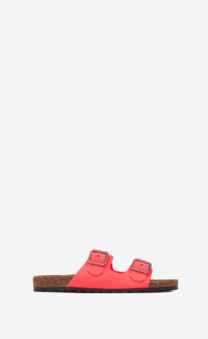 YSL Jimmy Byty Sandals In Semišové Růžové | 21693-UZDP