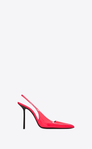 YSL Kiss Slingback Pumps In Lakovaná Læder Růžové | 68740-YAKQ