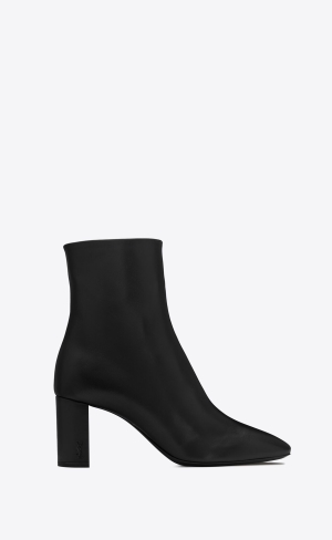 YSL Lou Ankle Boots In Smooth Læder Černé | 01685-PHRK