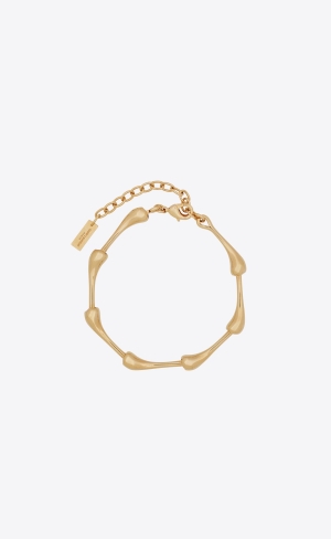 YSL Multi Drop Bracelet In Metal Zlaté | 64839-UDWJ