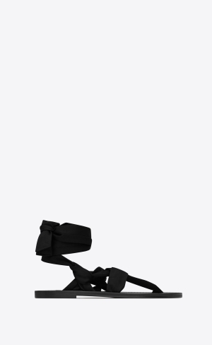 YSL Nolan Sandals In Jersey Černé | 71485-UOCV