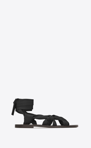 YSL Nolan Sandals In Smooth Læder Černé | 63019-WHNX