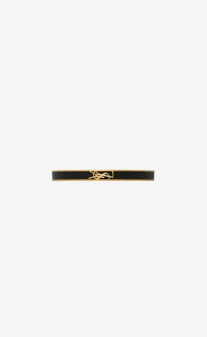 YSL Opyum Bracelet In Læder And Metal Černé | 49317-FTXN