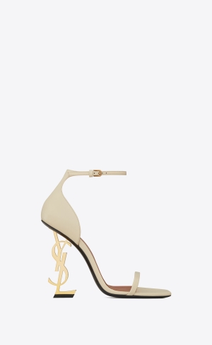 YSL Opyum Sandals In Smooth Læder Béžový | 98054-UZFK