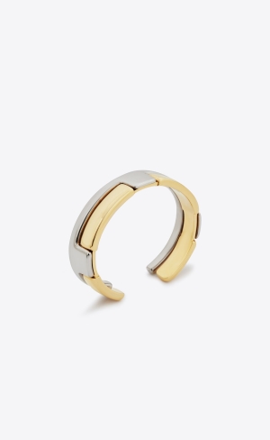 YSL Puzzle Bracelet In Metal Zlaté | 20479-HVEC