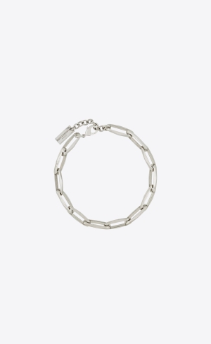 YSL Rectangular Chain Bracelet In Metal Palladium | 49150-HGBF