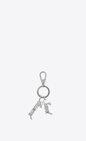 YSL Saint Laurent Keyring In Metal Stříbrné | 03865-LEGB