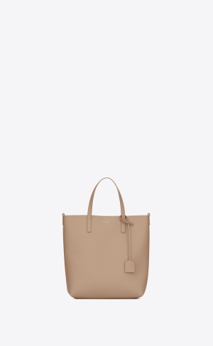YSL Shopping Saint Laurent Toy In Supple Læder Tmavě Béžový | 49283-POCY