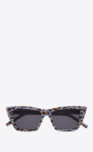 YSL Sl 276 Mica Fialové Leopard Šedé | 63412-ADMN