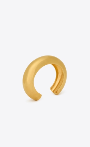 YSL Smooth Cuff In Metal Zlaté | 46583-LTGI