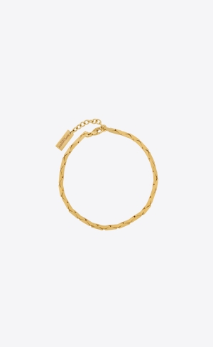 YSL Snake Chain Bracelet In Metal Zlaté | 94872-AFDE