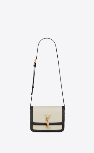 YSL Solferino Small Satchel In Box Saint Laurent Læder Blanc Vintage | 95264-UMAD
