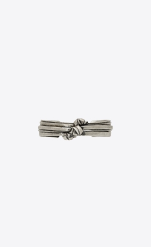 YSL Triple Knot Bracelet In Metal Stříbrné | 04178-UOHM