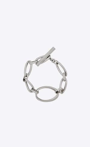 YSL Twist And Curve Links Bracelet In Metal Palladium | 07963-RWIO