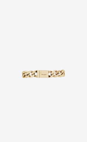YSL Two-tone Chain Bracelet In Metal Zlaté | 93218-XPJZ