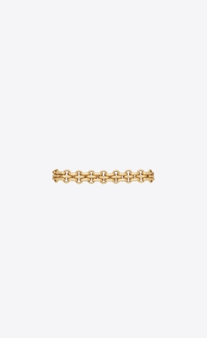 YSL Vintage Pletené Chain Bracelet In Metal Zlaté | 32861-JUQE
