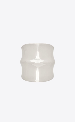 YSL Wavy Cuff Bracelet In Metal Palladium | 95416-AGWK